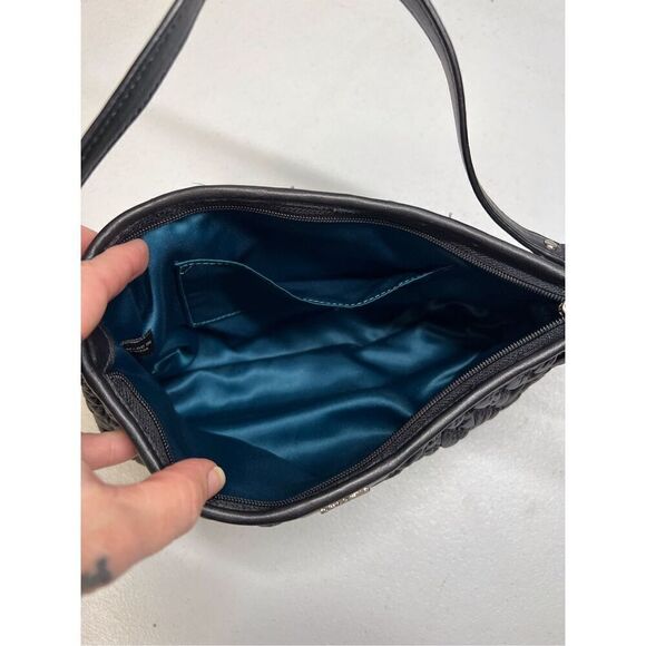 COACH 70th Anniversary Madison Pleated Chevron Pochette In Black - Picture 7 of 7